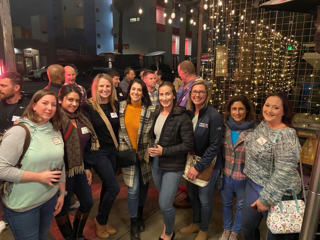 Military spouses stand for a photo The Military Spouse Career Accelerator Pilot helps military spouses return to the workforce.